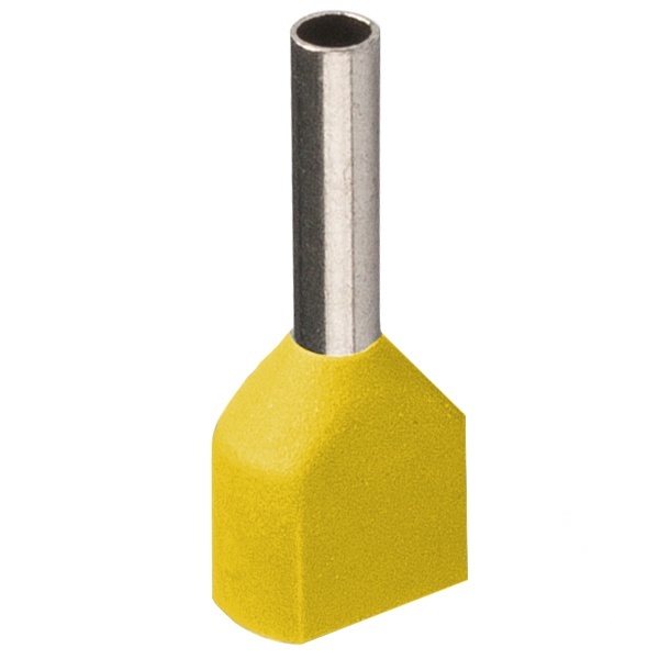 Наконечник кабельный ИЭК НШВИ2 1,0-10 с изолированным фланцем желтый НГИ2 [уп.100шт]