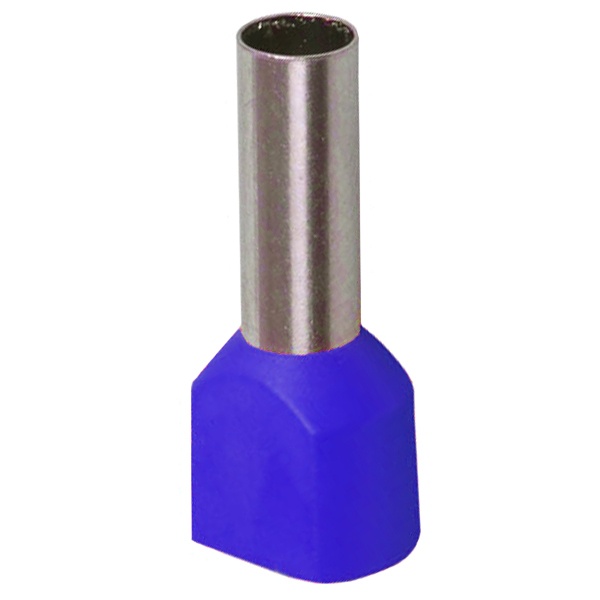 Наконечник кабельный ИЭК НШВИ2 2,5-12 с изолированным фланцем синий НГИ2 [уп.100шт]