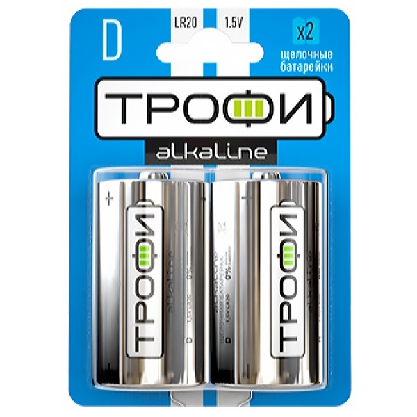 Батарейка Трофи D LR20 1.5V (упаковка 2шт) 5060138472174