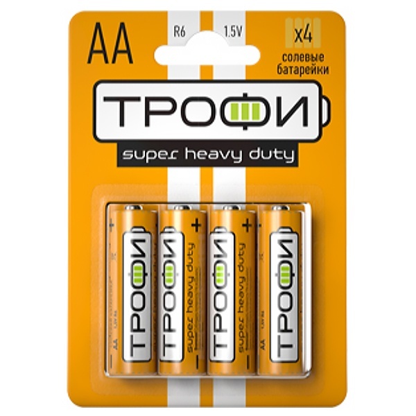 Батарейка Трофи AA R6 Super Heavy Duty Zinc (упаковка 4 шт) 5055287103161