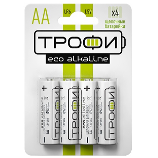 Батарейка Трофи AA LR6 Energy Alkaline (упаковка 4 шт) 5055398697597