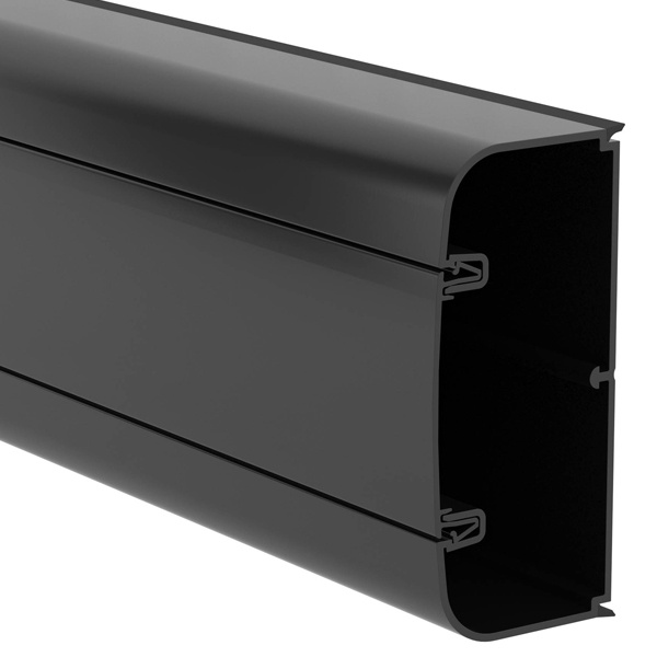 Кабель-канал DKC In-liner Front с фронтальной крышкой 110х50 черный (кабельный короб)