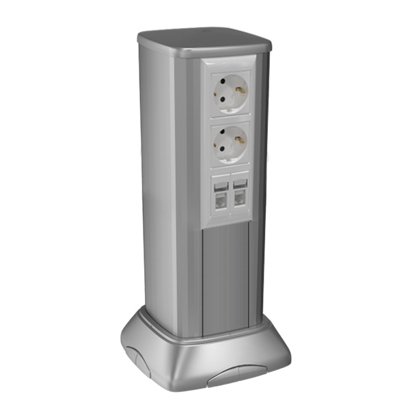 Мини-Колонна DKC алюминиевая 0,35м цвет темно-серебристый металлик