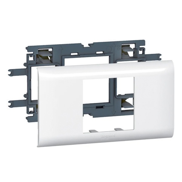 Рамка с суппортом DLP Legrand Mosaic на 2 модуля для крышки 65мм