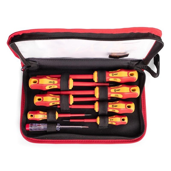 Набор диэлектрических отверток КВТ 8 штук НИО-08 Профи VDE 1000В