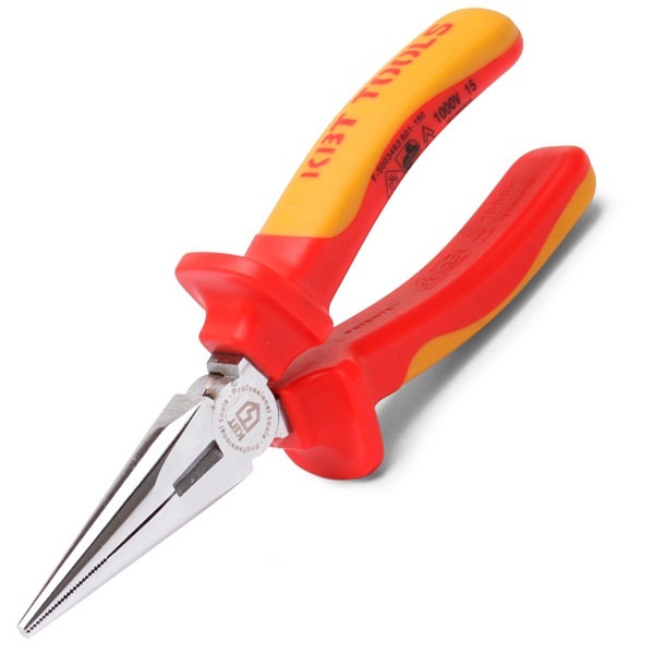 Длинногубцы КВТ прямые диэлектрические Профи, 160мм VDE 1000В
