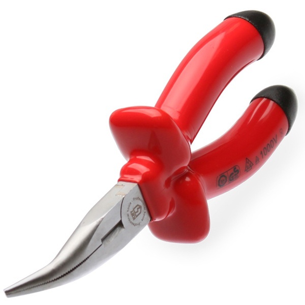 Длинногубцы КВТ диэлектрические Эксперт, изогнутые 160мм VDE 1000В