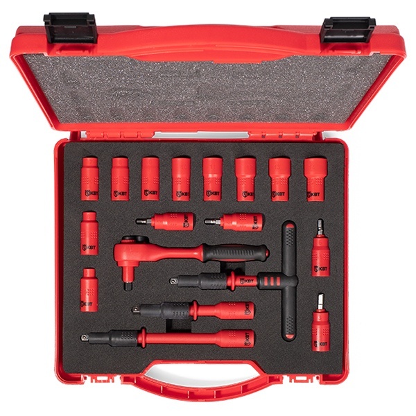 Набор КВТ диэлектрического инструмента 1/4 дюйма до 1000В 18 предметов НИИ-15