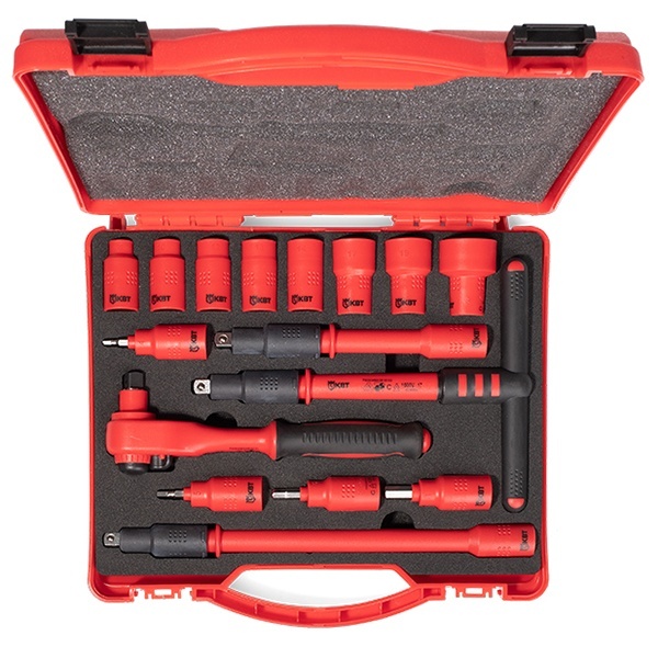 Набор КВТ диэлектрического инструмента 3/8 дюйма до 1000В 16 предметов НИИ-16
