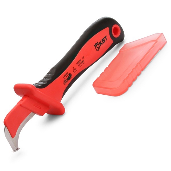 Нож диэлектрический КВТ до 1000В изогнутое лезвие с малой пяткой НМИ-01А