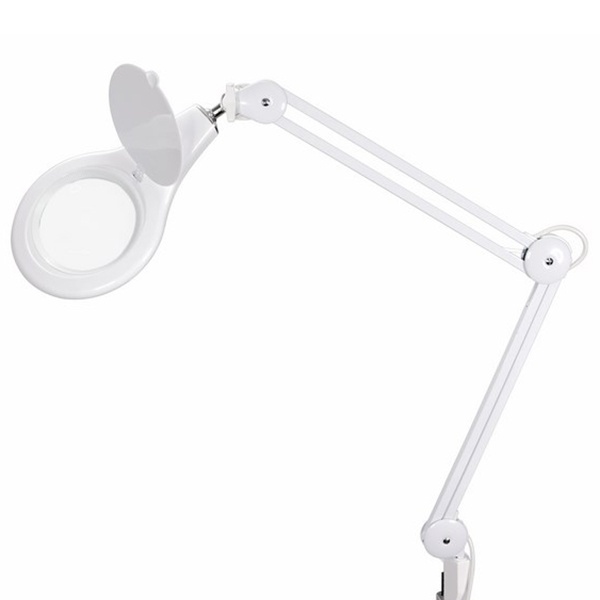 Лупа на струбцине Rexant круглая 5D с подсветкой 108 LED, белая
