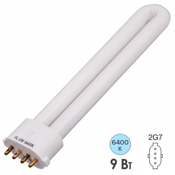 Лампа компактная люминесцентная Rexant 9W 6400K 2G7 для 31-0101, 31-0111