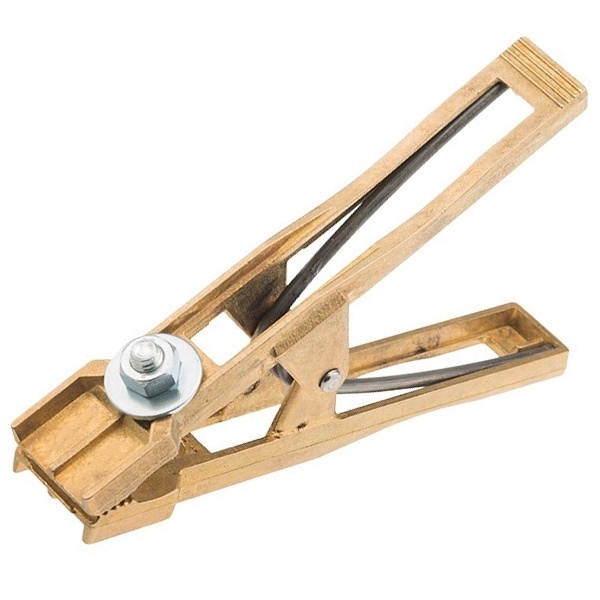 Сварочный зажим Крокодил для массы 315А 170мм (латунь)