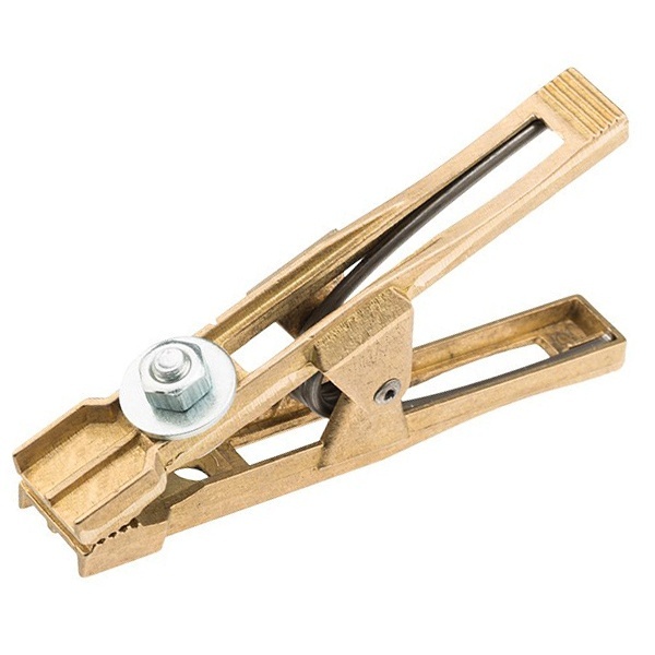 Сварочный зажим Крокодил для массы 400А 170мм (латунь)