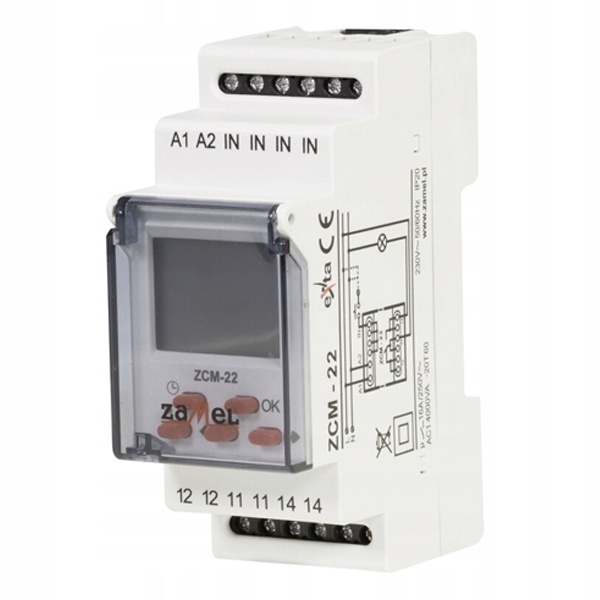 Программатор времени годовой Zamel 1 канал ЖК 16А 400 программ