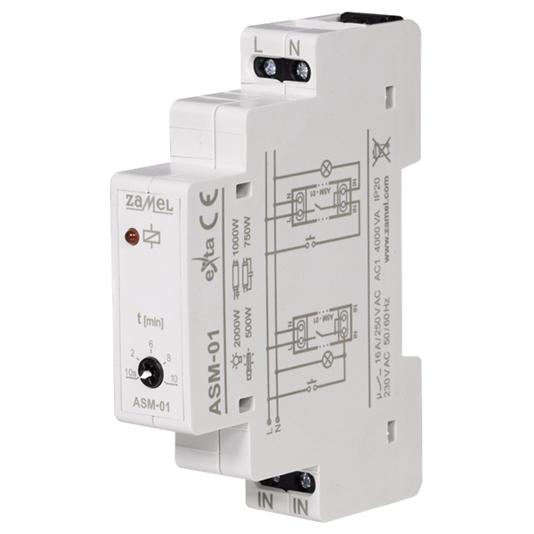 Таймер лестничный Zamel 10с-10мин 16А IP20