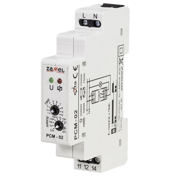 Реле времени Zamel с задержкой на выкл 16А IP20