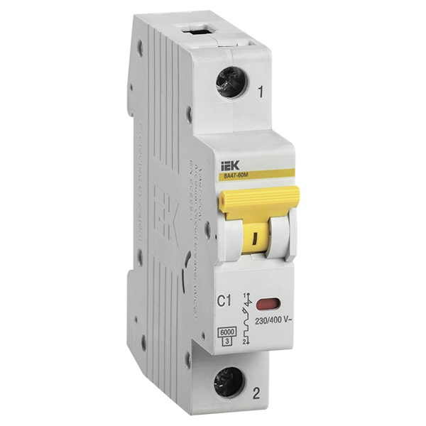 Автоматический выключатель ИЭК ВА 47-60M 1Р 32А 6 кА характеристика С (автомат электрический)