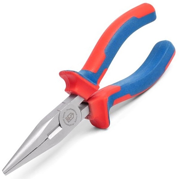 Длинногубцы КВТ Мастер, 200мм с двухкомпонентными рукоятками