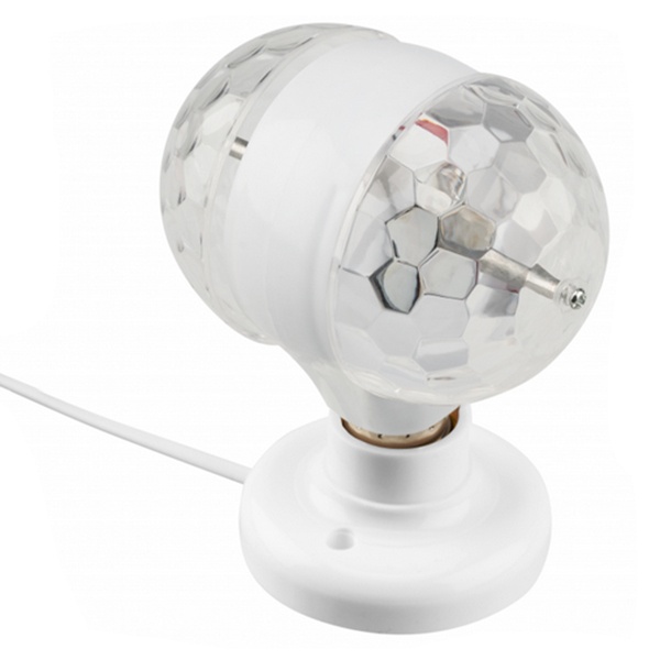 Диско-лампа Neon-Night светодиодная двойная E27, подставка с цоколем E27 в комплекте, 230 В