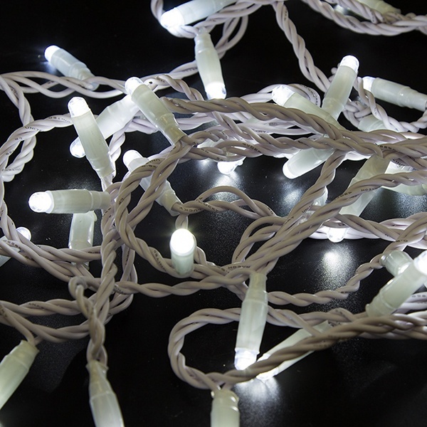 Гирлянда Нить Neon-Night 10м, постоянное свечение, белый ПВХ, 24В, цвет: белый