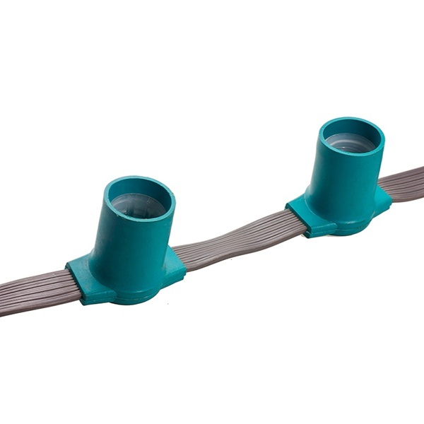 Гирлянда Белт-Лайт 5 жил шаг 15 см патроны E27 влагостойкая IP65 серый провод (бухта 100м)