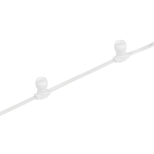 Гирлянда Белт-Лайт 2 жилы шаг 40 см патроны E27 влагостойкая IP65 белый провод каучук (бухта 50м)