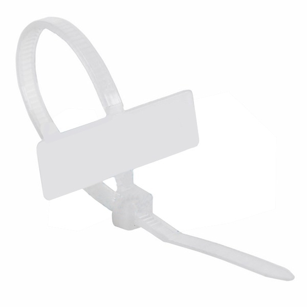 Хомут Rexant 2,5х200мм с площадкой под маркер белый [упаковка 100шт]