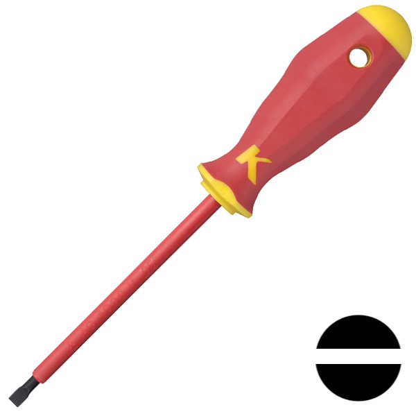 Шлицевая диэлектрическая отвертка Klauke 4,0х0,8мм 100мм VDE 1000V