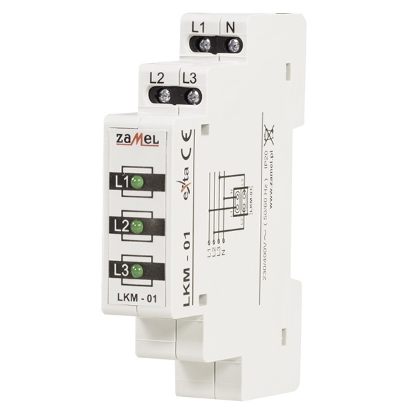 Сигнализатор световой Zamel 3Ф зеленый IP20