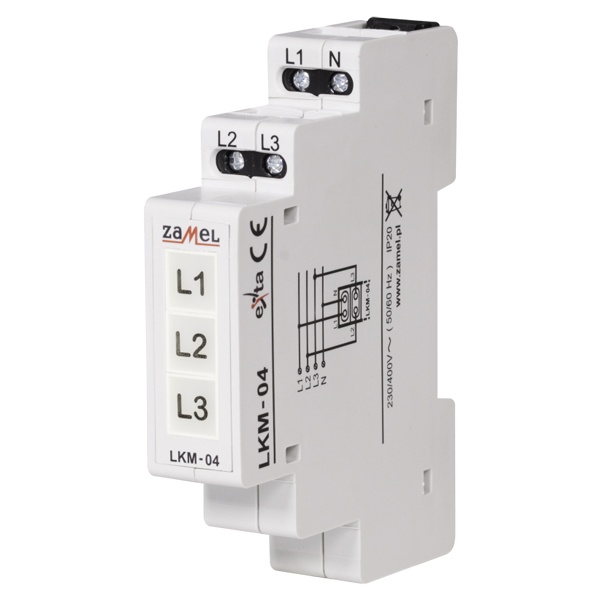 Сигнализатор световой Zamel 3Ф красный, зеленый и желтый IP20