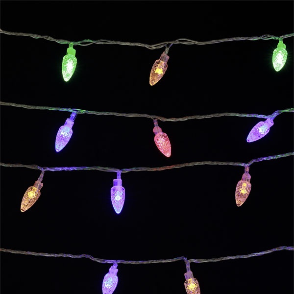 Гирлянда светодиодная TDM Шишки 50LED, 5м, 8 режимов, многоцветный, прозр. шнур, 250В, IP20