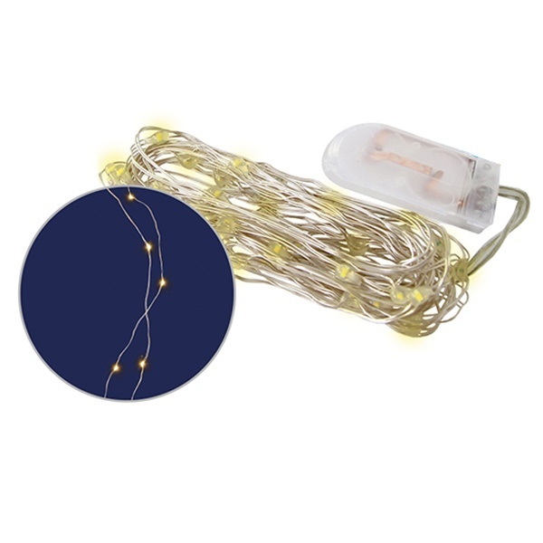 Гирлянда светодиодная TDM Роса50 50LED, 5м, 3000K, 2хCR2032