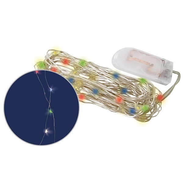 Гирлянда светодиодная TDM Роса20 20LED, 2м, многоцвет., 2хCR2032