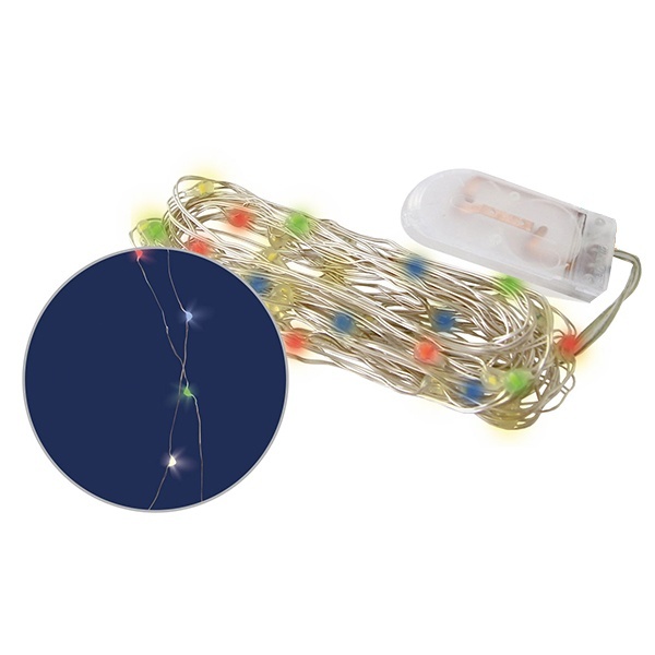 Гирлянда светодиодная TDM Роса50 50LED, 5м, многоцветный, 2хCR2032