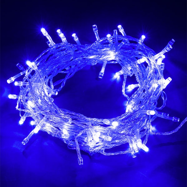 Гирлянда светодиодная TDM СГ100Г10, голубая, 10м, 8 режимов, 250В, IP20