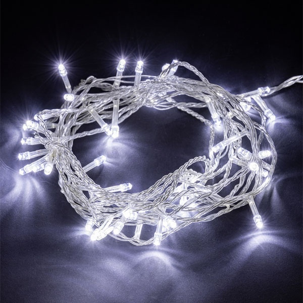 Гирлянда светодиодная TDM СГ100Б10, белая, 10м, 8 режимов, 250В, IP20