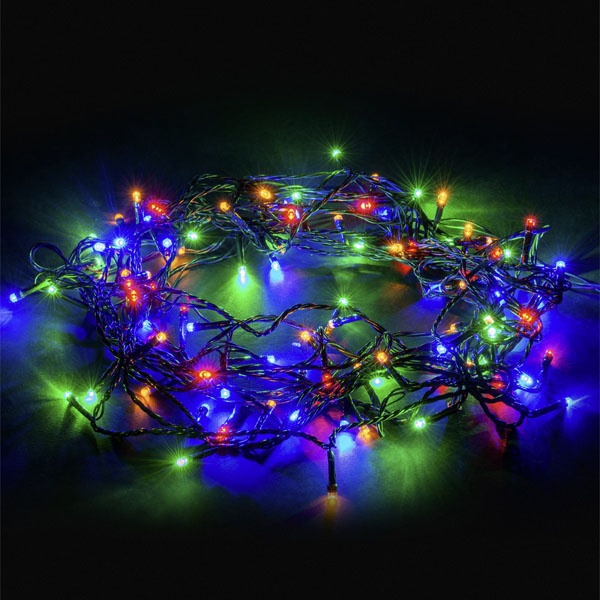 Гирлянда светодиодная TDM СГ100МЗ10, многоцвет., зеленый шнур, 10м, 8 режимов, 250В, IP20