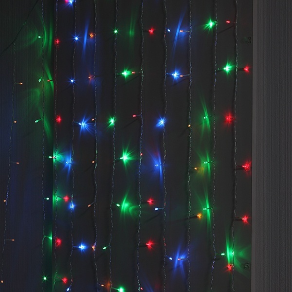 Гирлянда бахрома светодиодная ENIZ-01M LED Дождь/Занавес 1,8x1,5m мультиколор 8 режимов, 220V, IP20