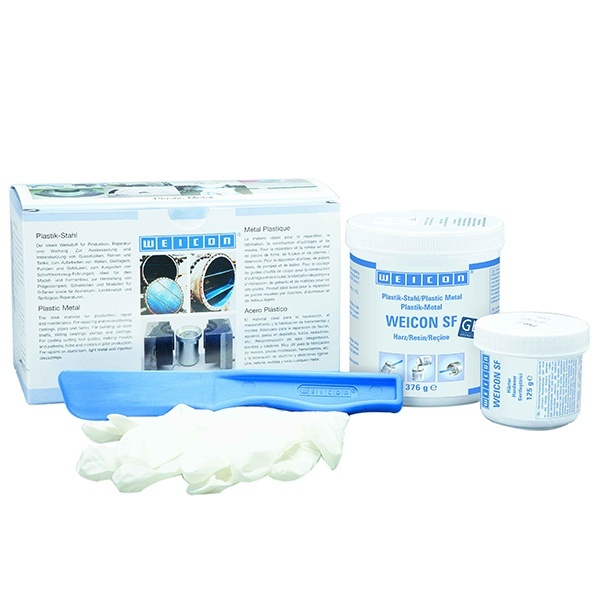 Эпоксидный композит пастообразный Weicon SF, наполненный сталью, быстротвердеющий 0,5кг