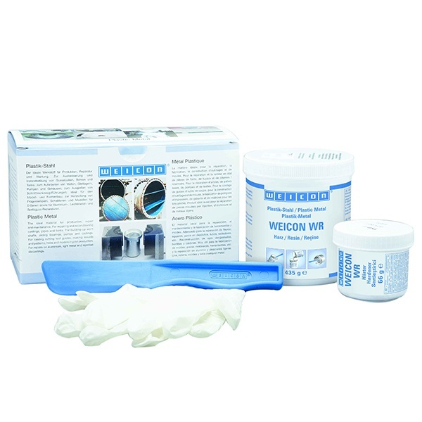 Эпоксидный композит жидкий Weicon WR, наполненный сталью, износоустойчивый 0,5кг