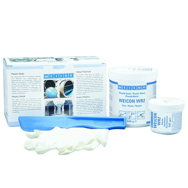 Эпоксидный композит Weicon WR2 пастообразный с минеральным наполнением, износоустойчивый 0,5кг