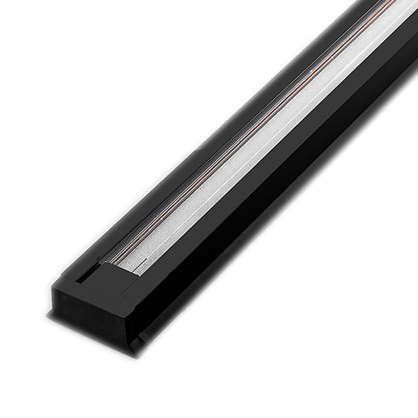 Шинопровод CAB1003 для трековых светильников, черный 2м (в наборе токоввод, заглушка, крепление)