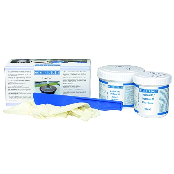 Прочный резиновый компаунд для эластичного покрытия Weicon Уретан 80 0,5кг основа полиуретан