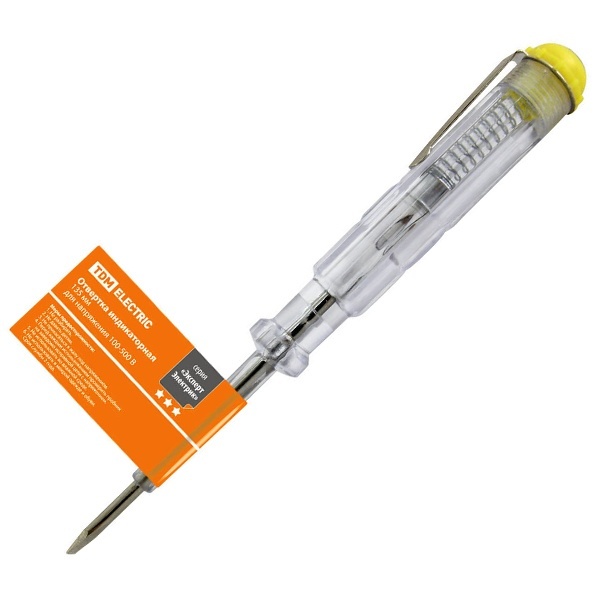 Отвертка-пробник (индикатор) TDM ЭкспертЭлектрик 100-500В 135мм