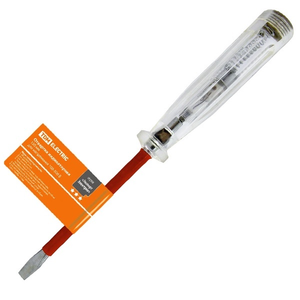 Отвертка-пробник (индикатор) TDM ЭкспертЭлектрик 100-500В 150мм