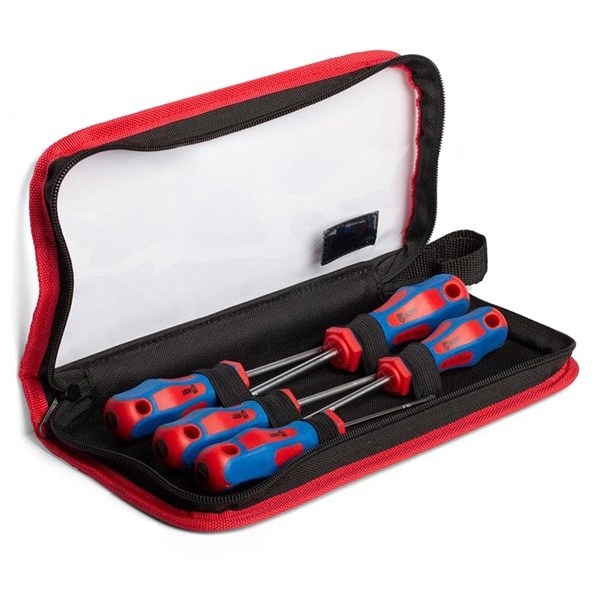 Набор отверток КВТ 5 штук в кофре на молнии Мастер, НО-05