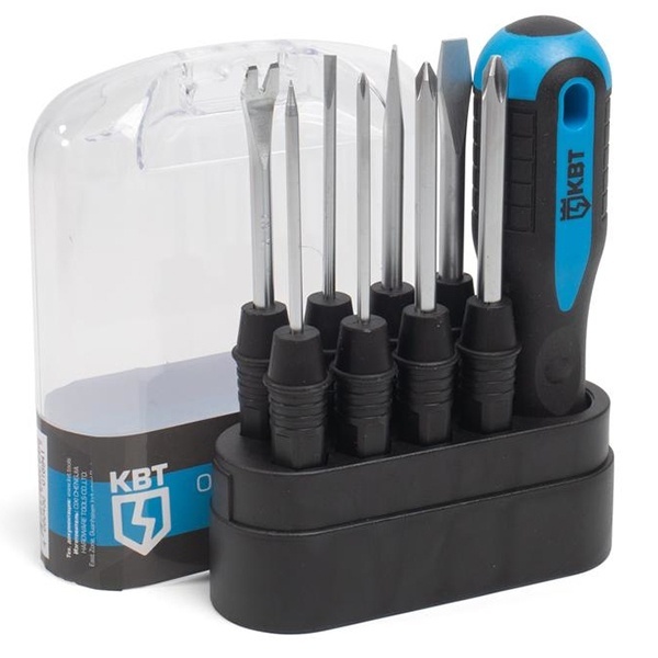 Набор КВТ отвертка со сменными стержнями Мастер НО-9