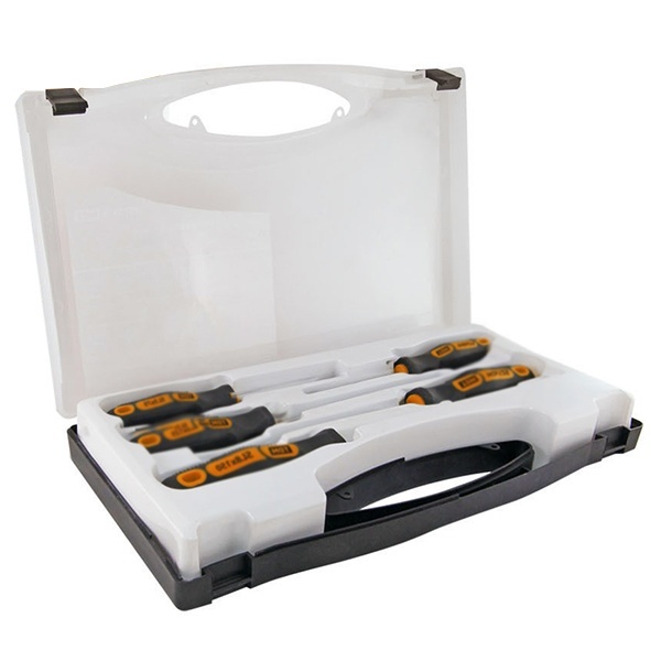 Набор из 4-х отверток TDM в пластиковом чемоданчике сталь CR-V Алмаз