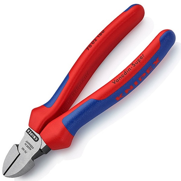 Кусачки боковые Knipex 160мм фосфатированные с двухкомпонентными рукоятками